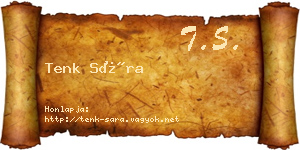Tenk Sára névjegykártya