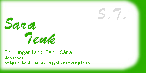 sara tenk business card