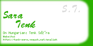 sara tenk business card